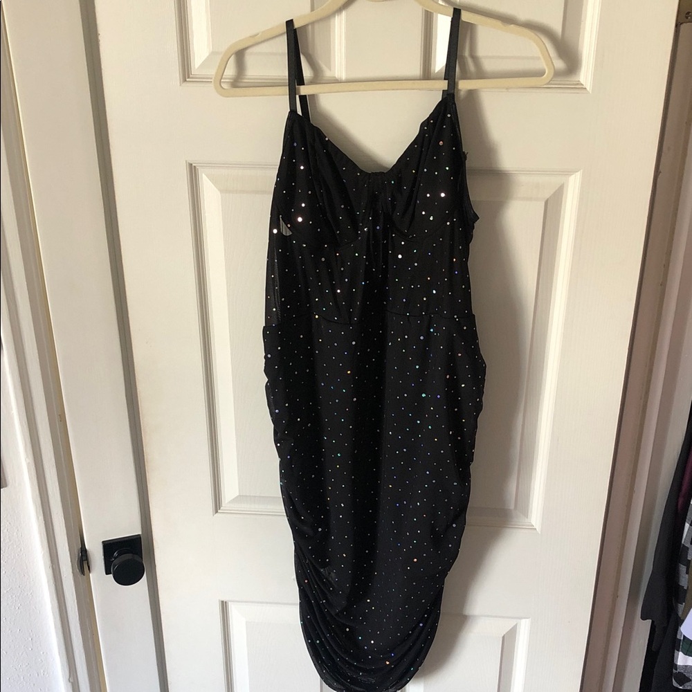 SHEIN Black Sparkle Curve Dress